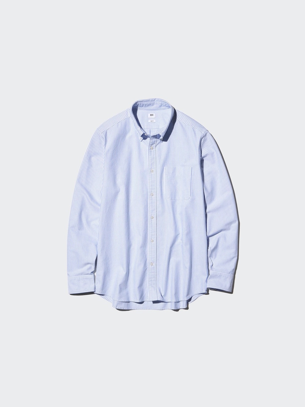 UNIQLO Men’s Slim Fit Oxford Shirt Blue White Stripe Size M